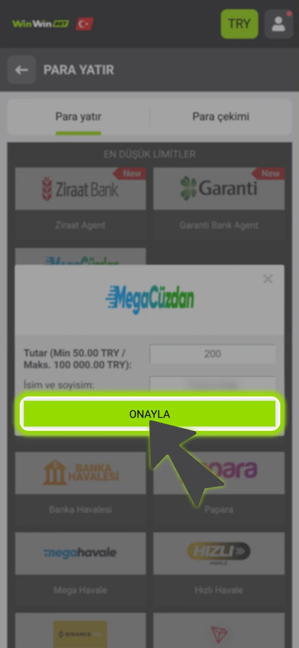 Onay işleminin ardından resmi WinWin bonusunuzu hesabınızda anında aktif edin.