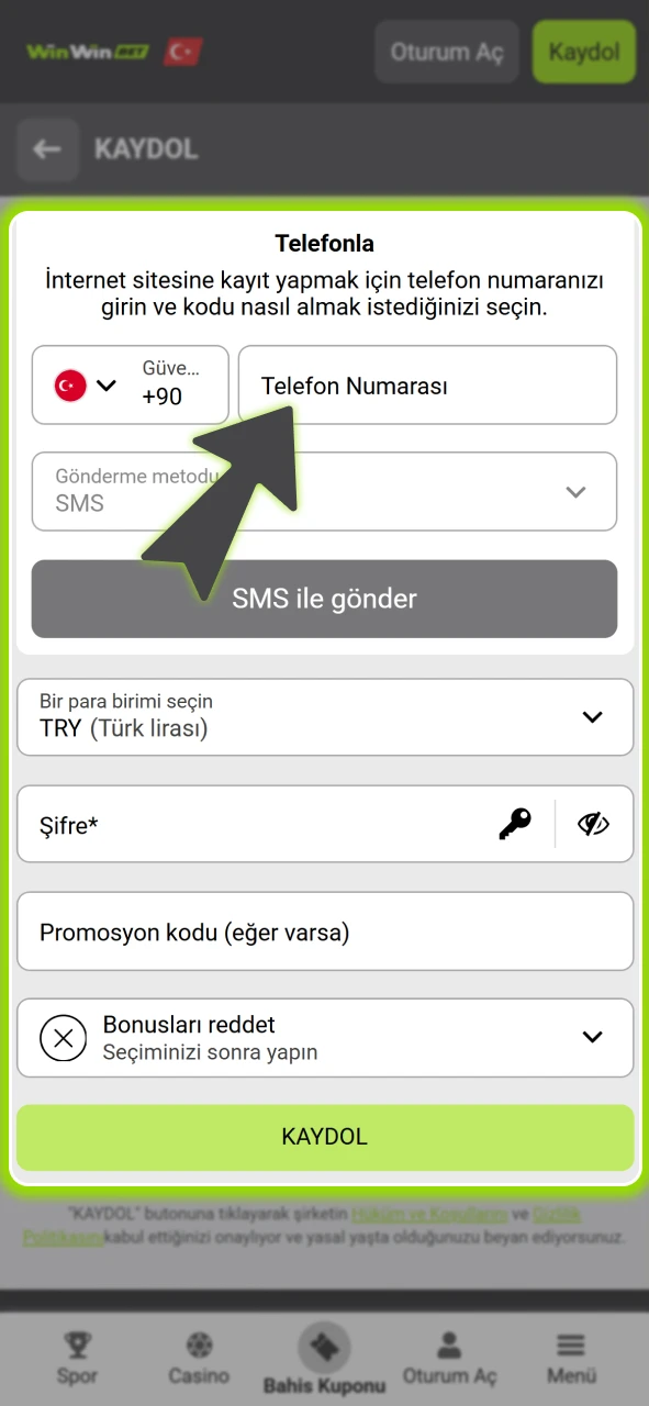 Kayıt formunu doldurarak resmi WinWin üyeliğinizi hızlıca ve güvenle oluşturun.
