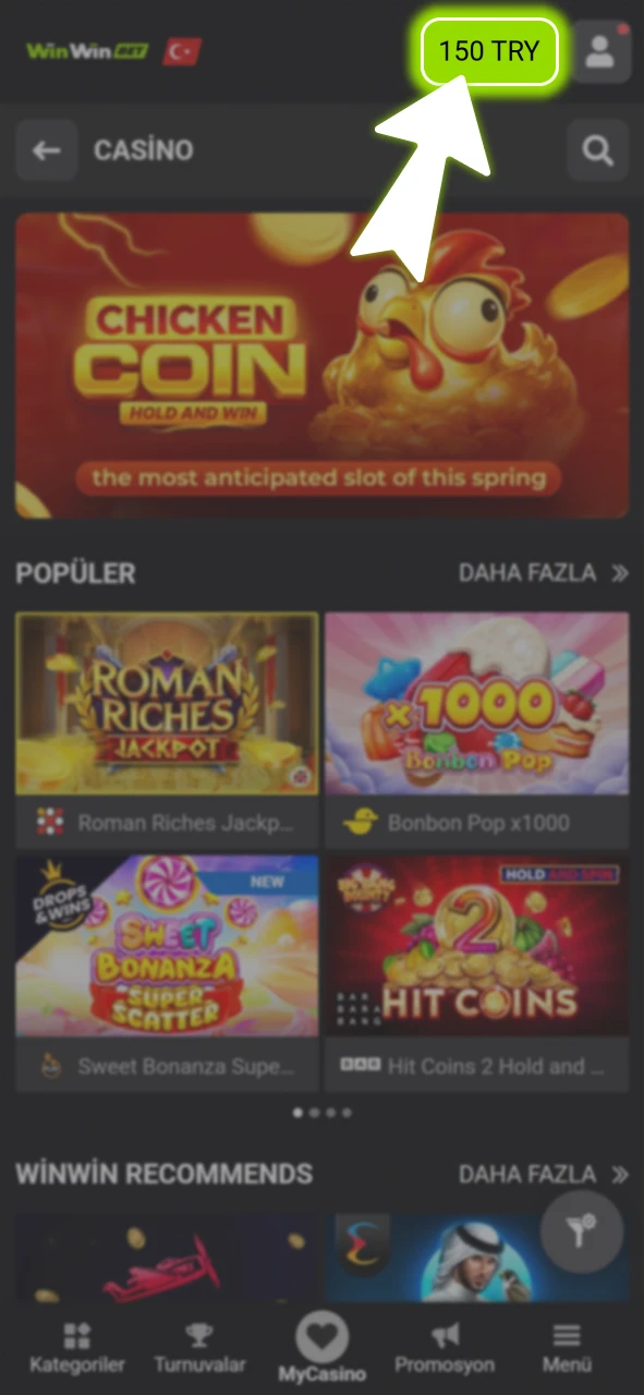 Ödemeyi tamamlayarak bakiyenizi resmi WinWin hesabınızda anında görüntülemeye hemen başlayın.