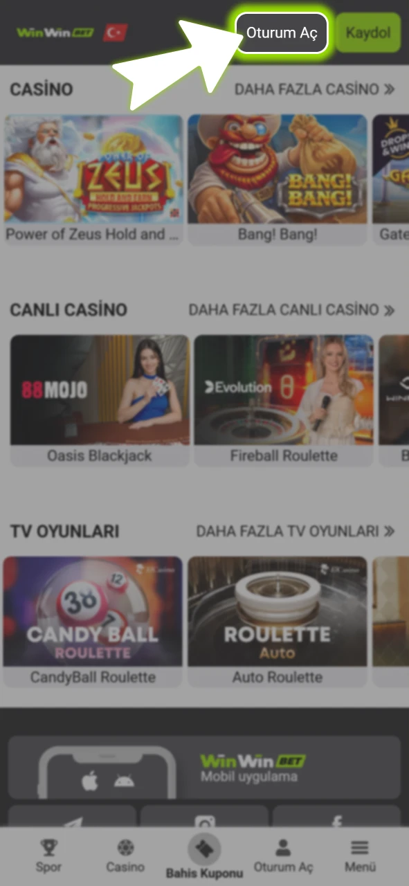 Kayıtlı bilgilerinizle resmi WinWin platformuna giriş yaparak profilinize hemen erişin.