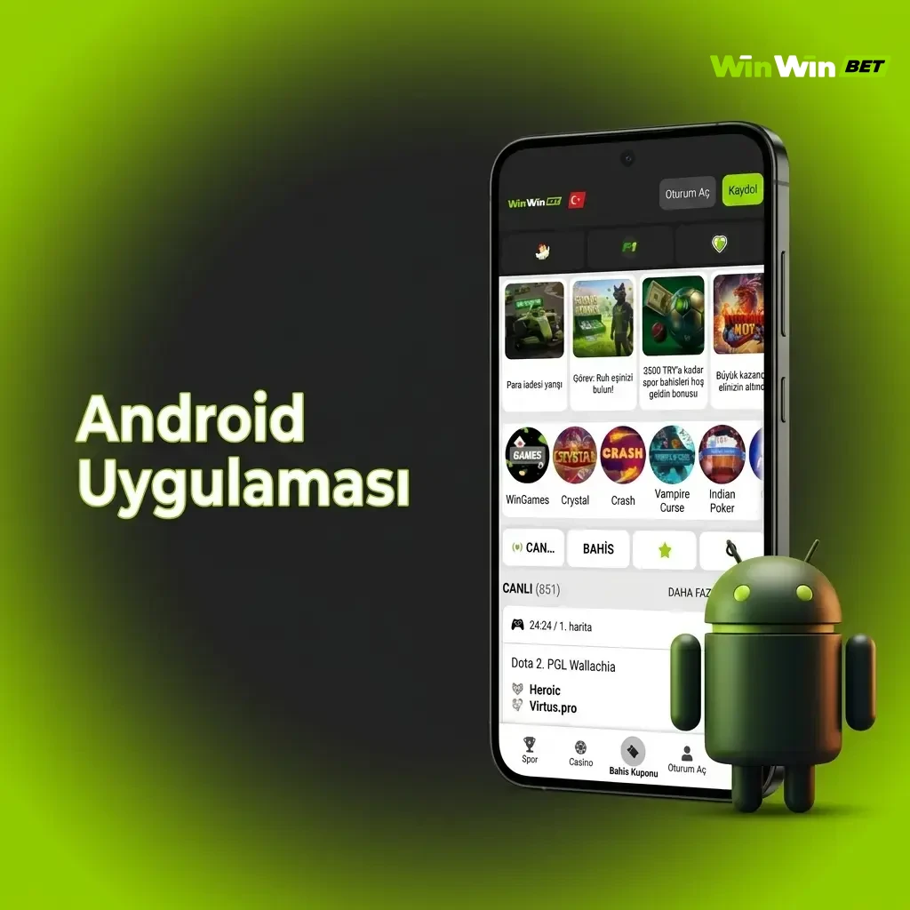 WinWin Android uygulaması APK kurulum adımları ve bilinmeyen kaynak izni ayarları ekran görüntüsü.