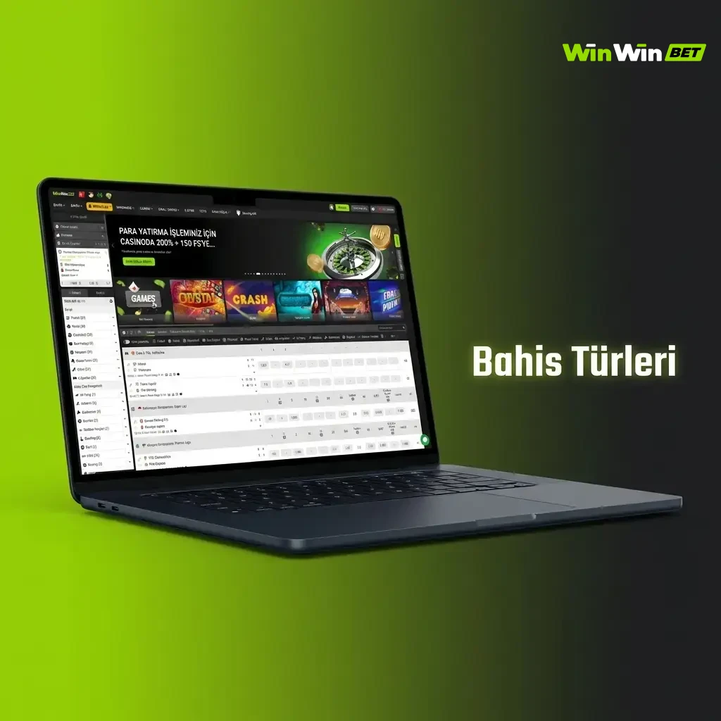 WinWin'de tekli, kombine ve sistem bahis türleriyle farklı strateji ve bütçelere uygun geniş seçenekler.
