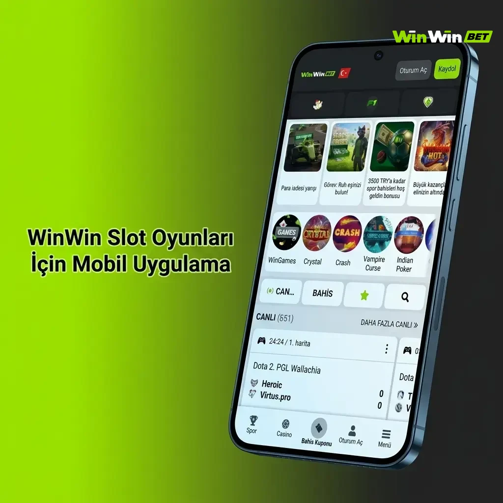 WinWin mobil uygulaması ile slot oyunlarına her yerden erişin, kolay gezinme ve optimize arayüz sunar.