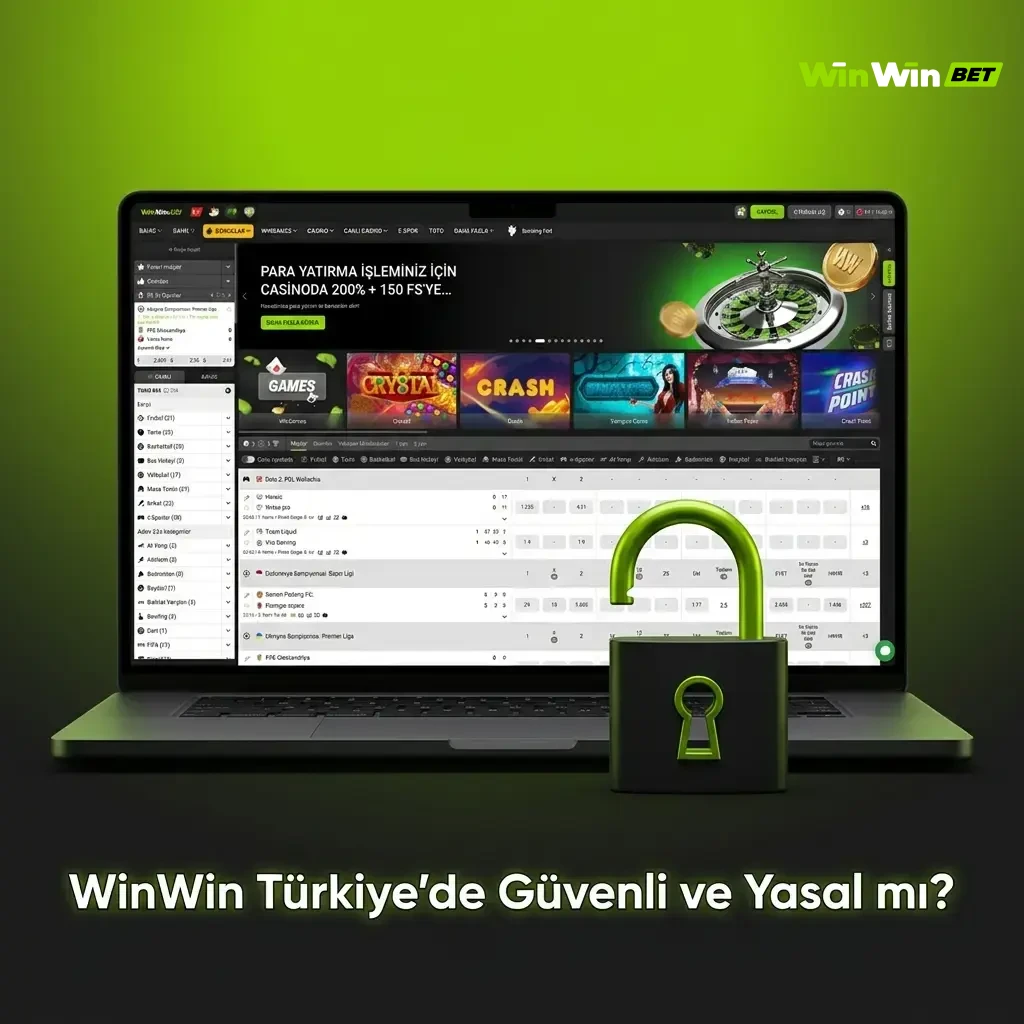 WinWin Türkiye'de güvenli ve yasal platform: SSL şifreleme, lisanslı oyun, kullanıcı veri koruması.