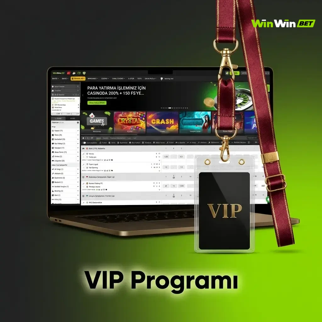 WinWin VIP programı kademeli sadakat seviyeleri, nakit iade ve özel bonuslarla ayrıcalıklı üyelik avantajları.