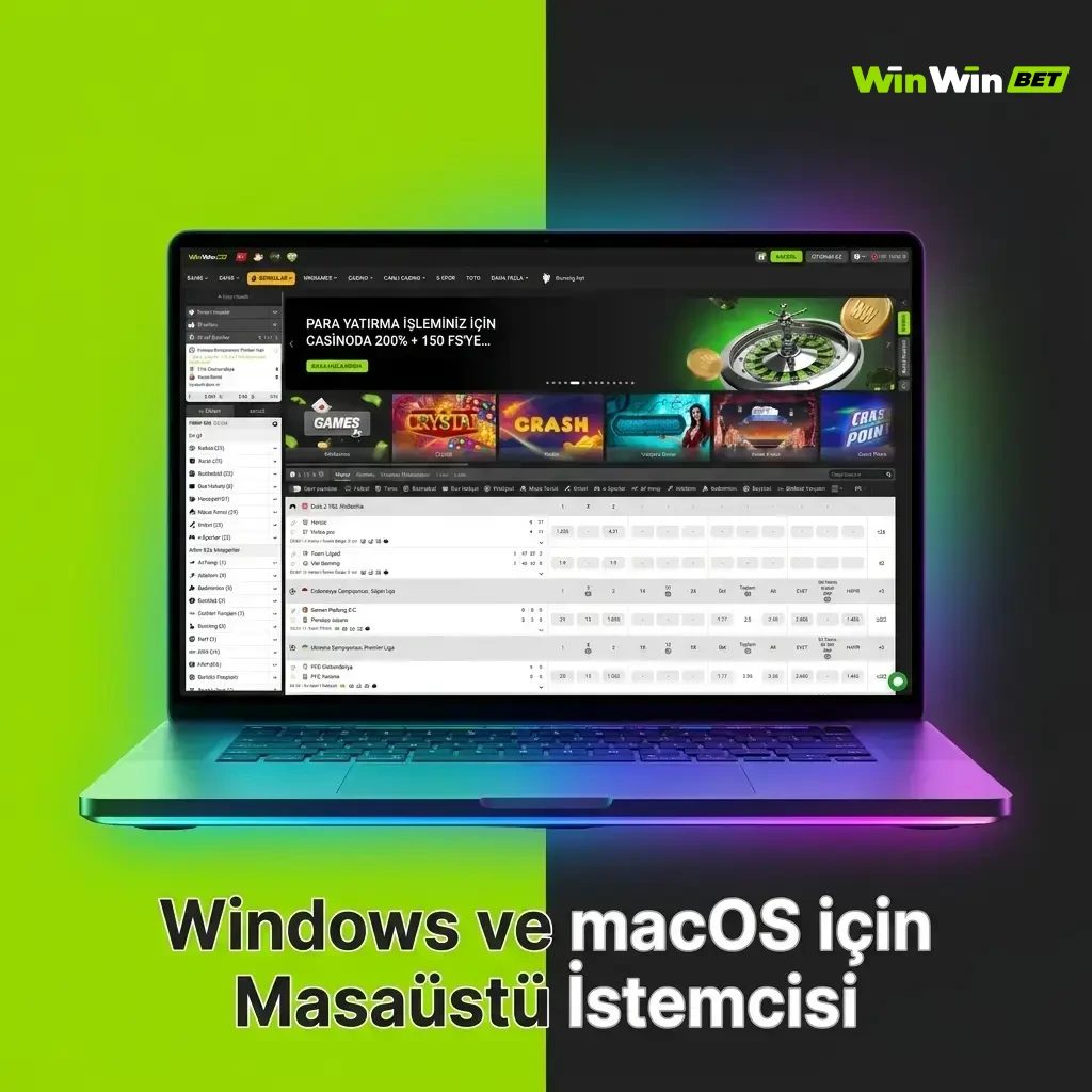 Windows ve macOS için tarayıcı tabanlı WinWin masaüstü erişimi, kurulum gerektirmez.