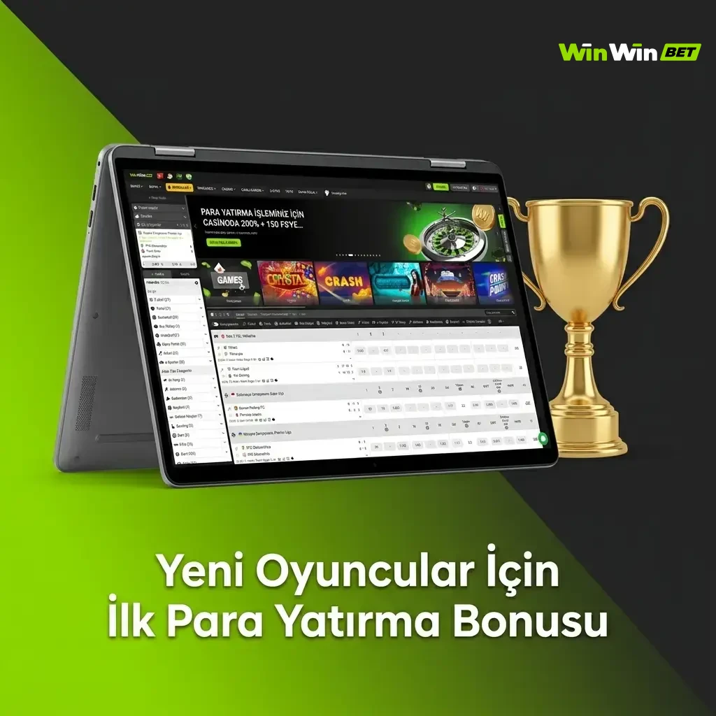WinWin ilk para yatırma bonusu: %200 spor bahis bonusu, 4.000 TRY ve 150 ücretsiz dönüş.